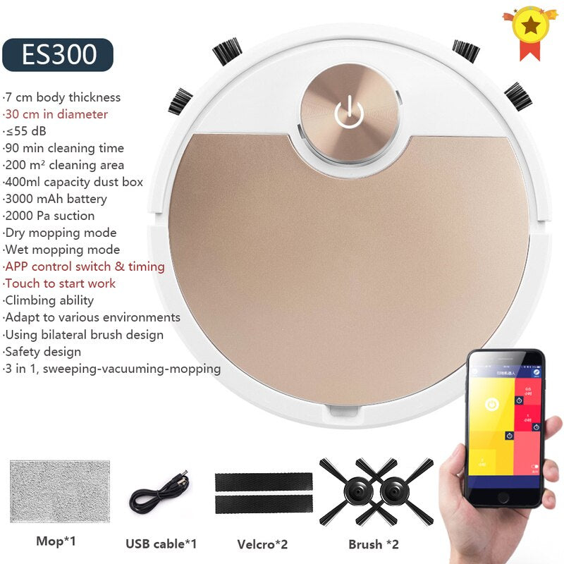 ES06 Robot Vacuum Cleaner Smart (app control)