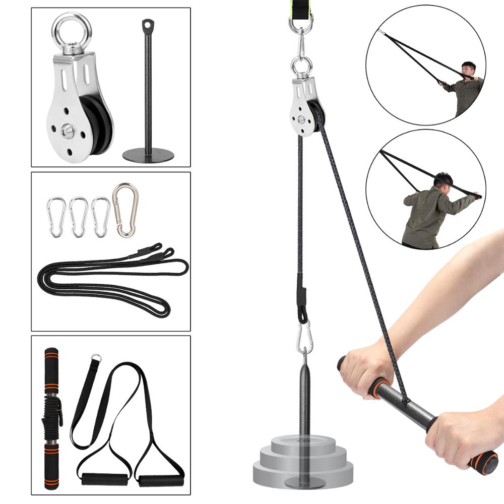 Fitness DIY Gym Pulley Cable Machine Attachment System