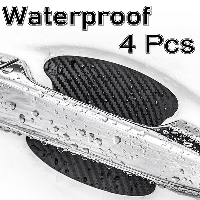 6Color 4Pcs Car Door Sticker Carbon Fiber Scratches Resistant