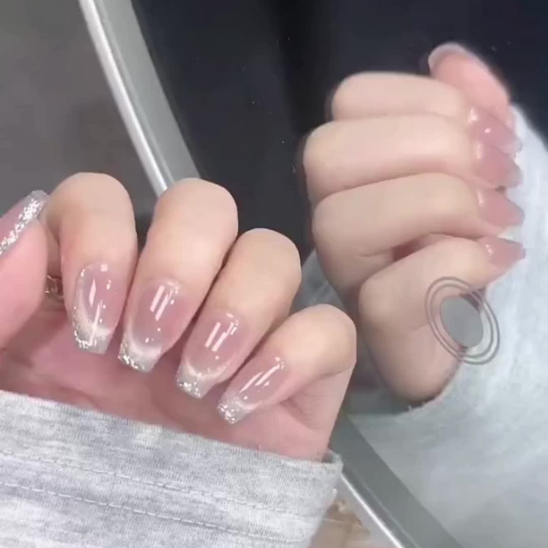 10pcs Chic Nude Pink Press-On Nails
