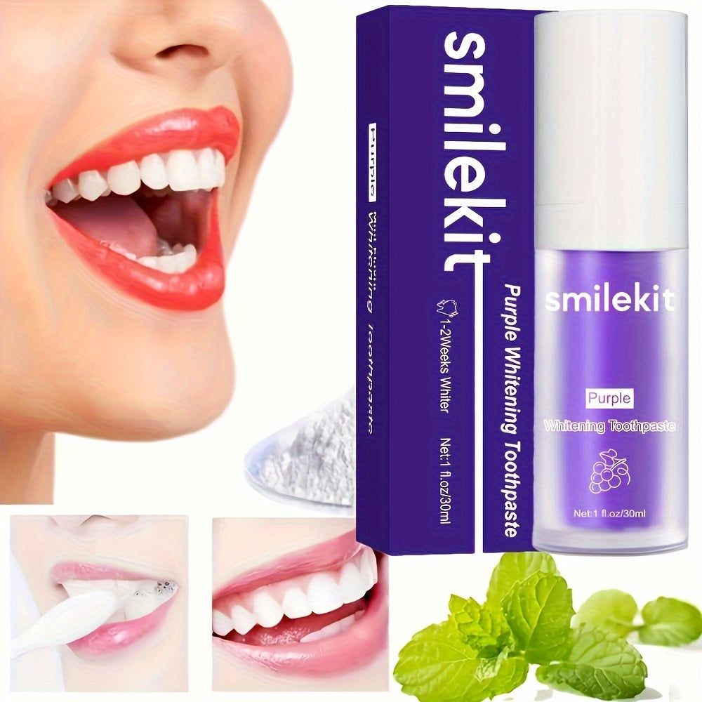 SMILEKIT Grape-Flavored Purple Whitening Toothpaste