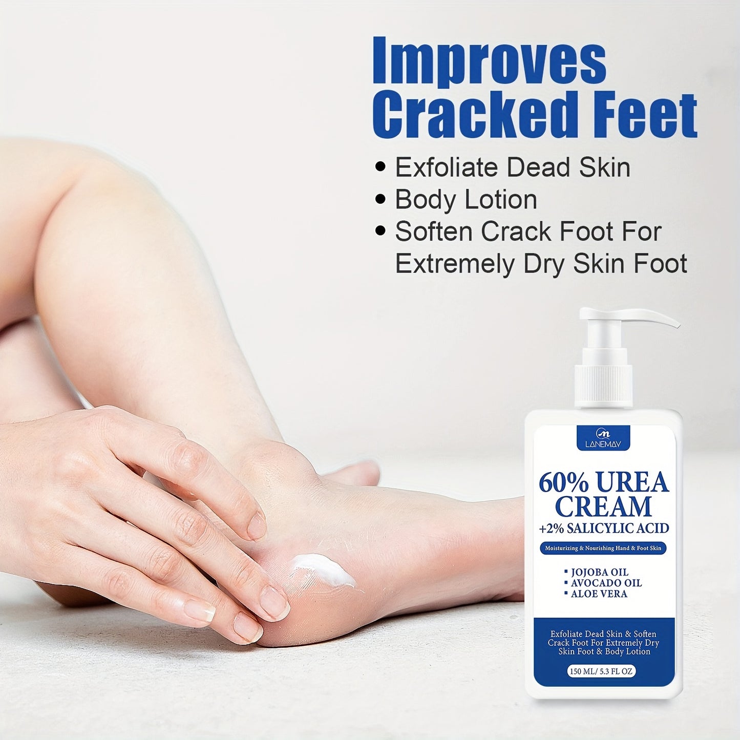 60% Urea Cream For Feet With Salicylic Acid, Shea Butter & Avocado Oil
