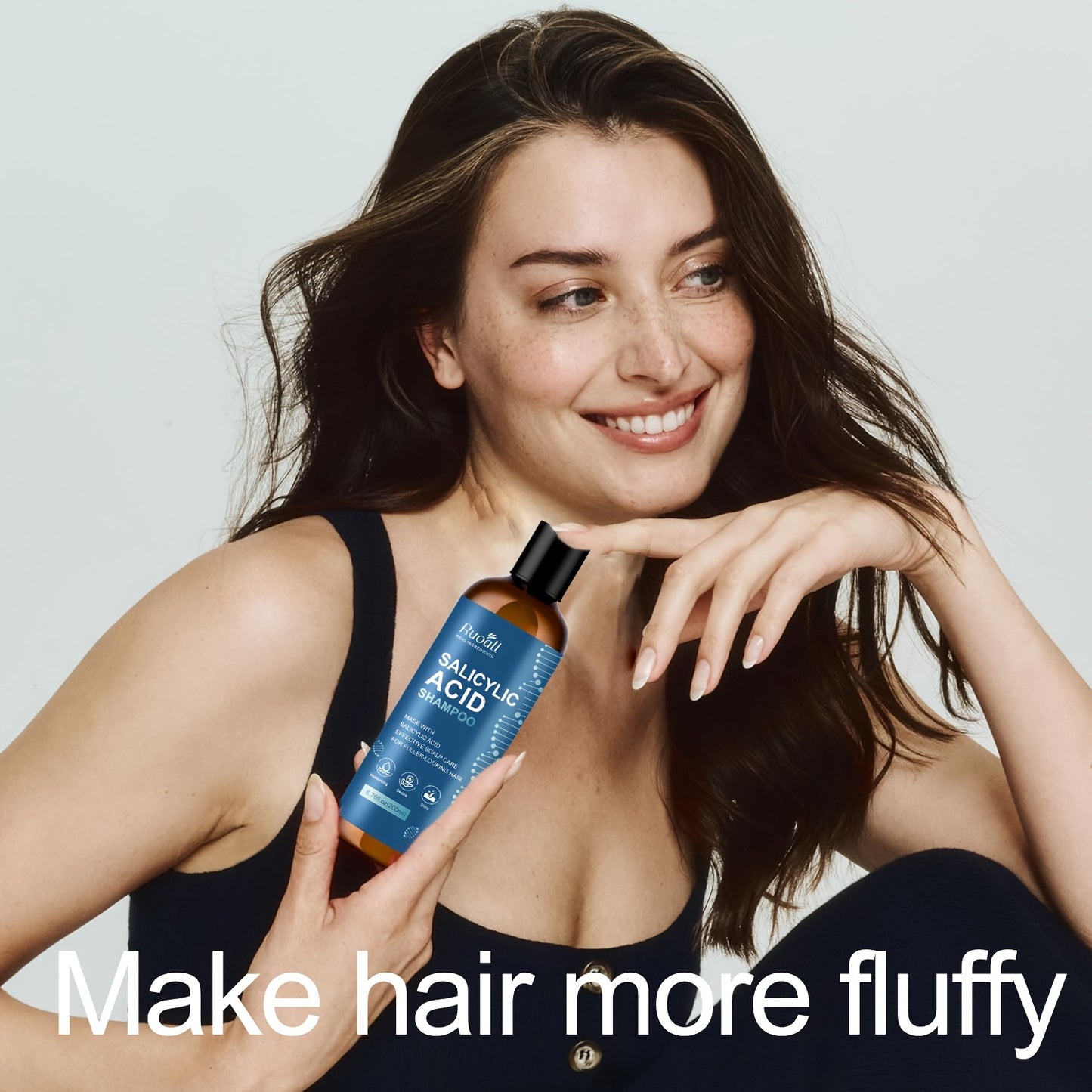 Salicylic Acid Shampoo 6.76fl.oz - High-Concentrate Essence with Biopeptide & Vitamin Blend, Moisturizing for All Hair Types,