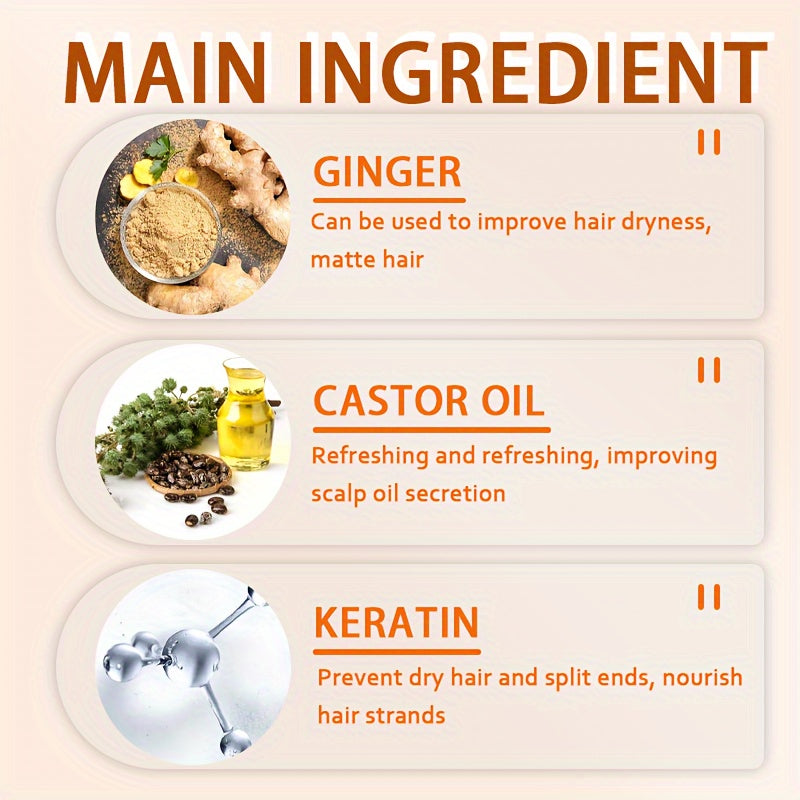 3.53oz Ginger Shampoo, Moisturizes And Strengthens Hair