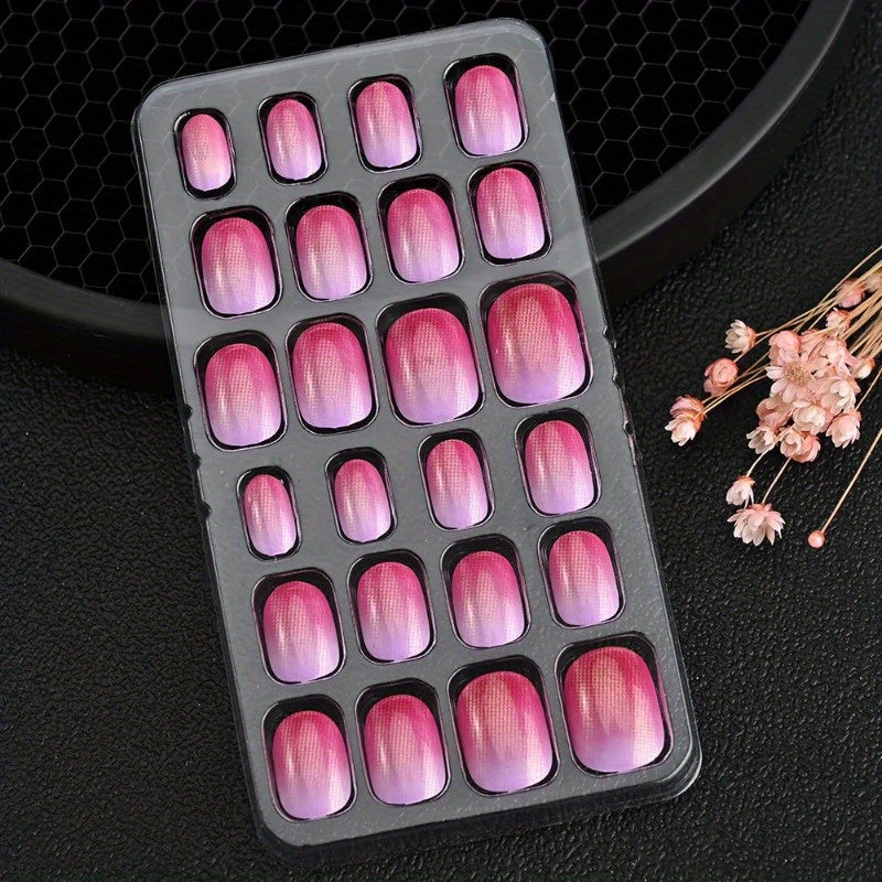 24Pcs/Box Candy Kids False Nail Cartoon