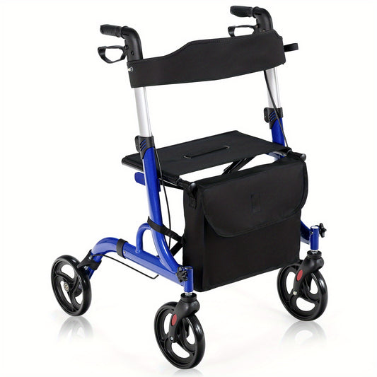 2-in-1 Rollator Walker with Seat and storage