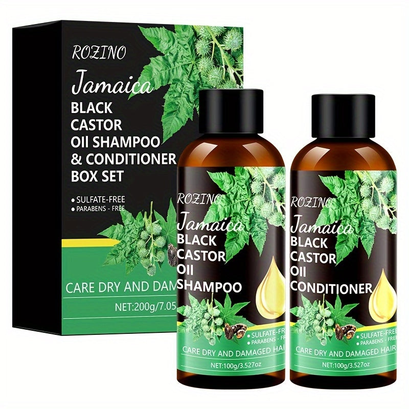 Jamaican Black Castor Oil Shampoo Conditioner Combination Set, Gentle Cleansing, Moisturizing