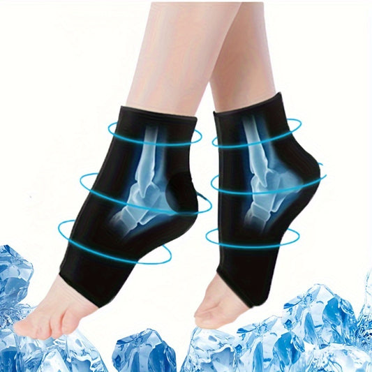 1pc Solid Gel Ankle Wrap For Hot & Cold Therapy