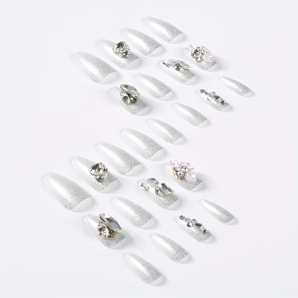 24pcs Square Shape Press On Nails