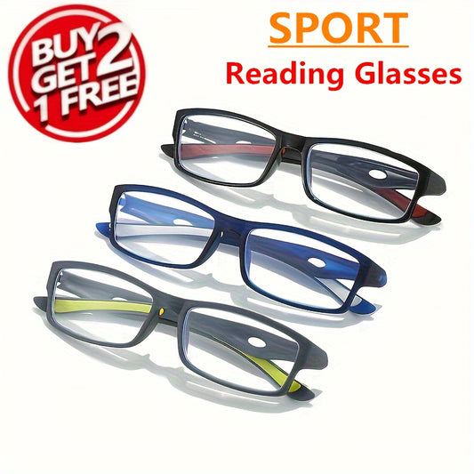 3pcs Ultra-Light Sports Hd Reading Glasses For Men & Women