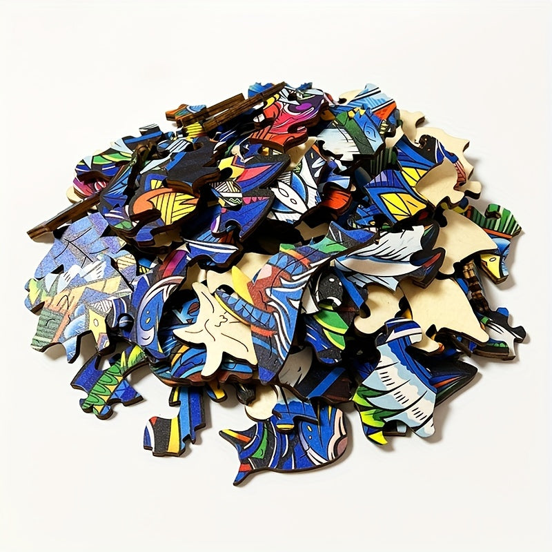 Wooden Hummingbird Shaped Jigsaw Puzzle