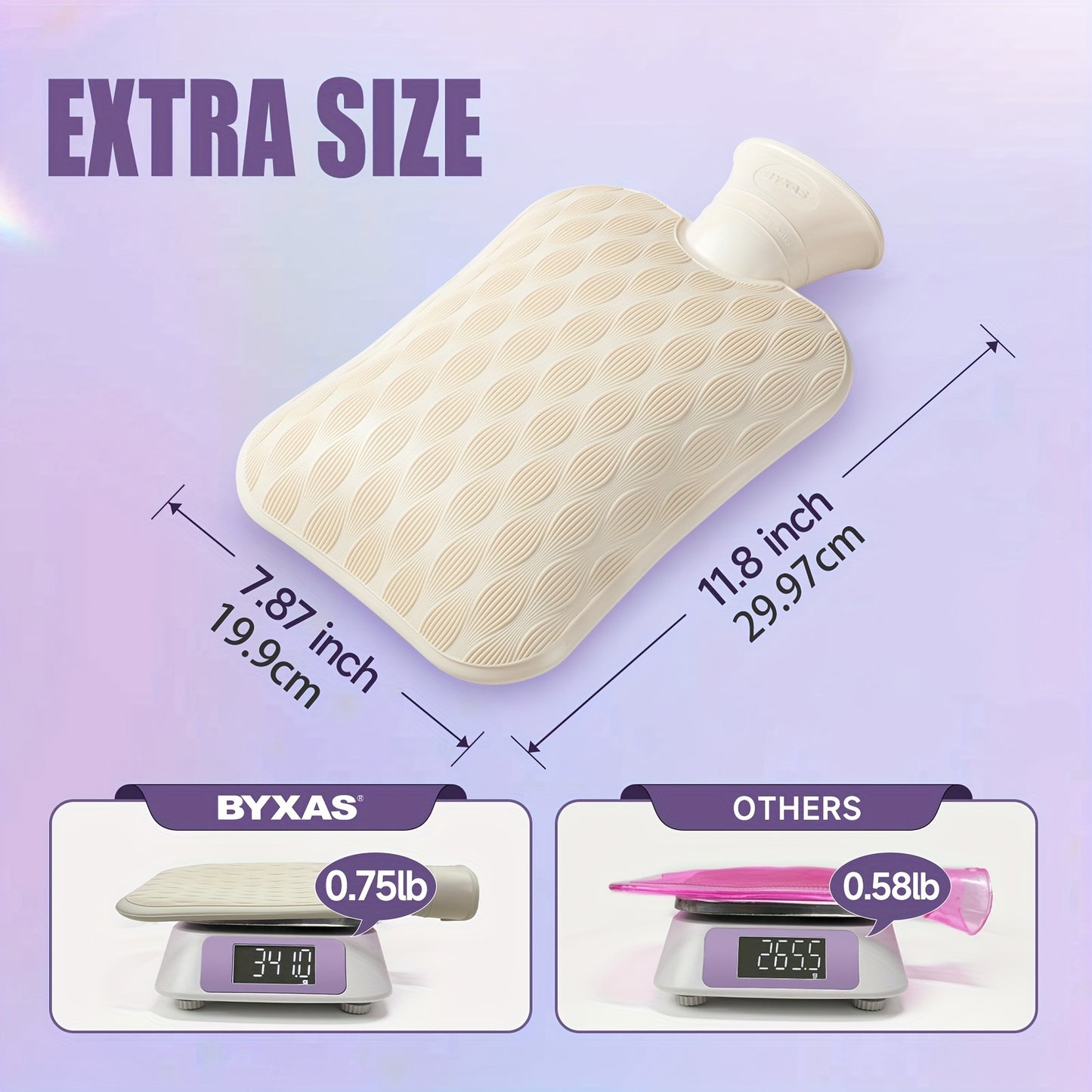 Odorless Hot Water Bottle with Soft Hand Pocket Cover