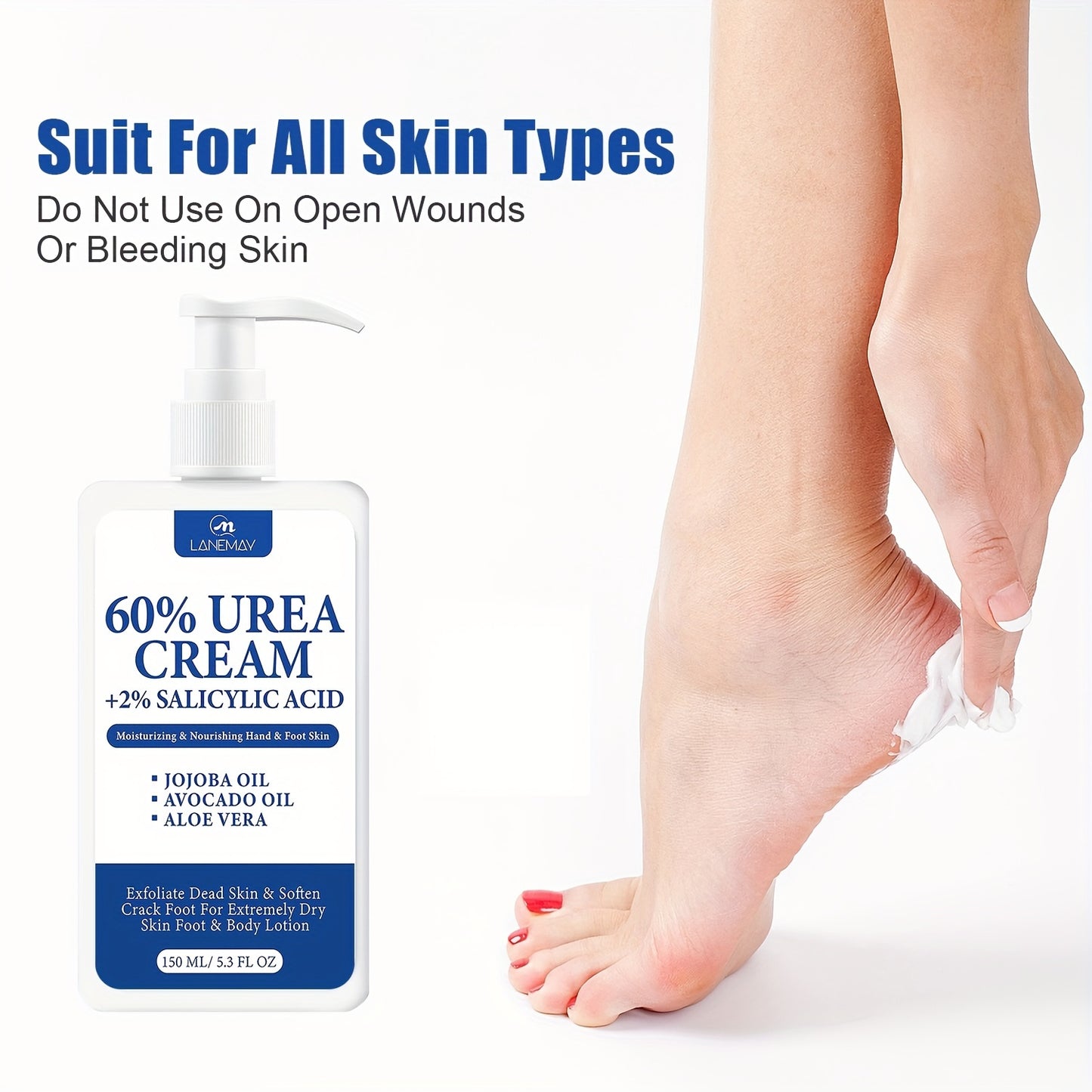60% Urea Cream For Feet With Salicylic Acid, Shea Butter & Avocado Oil