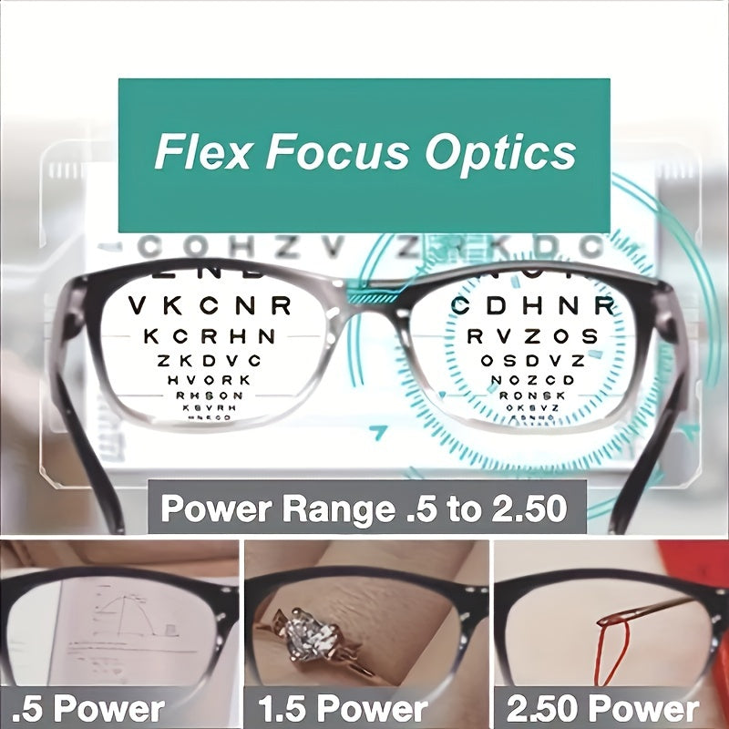 5pcs/set Ultra-Lightweight Automatic Zoom Reading Glasses