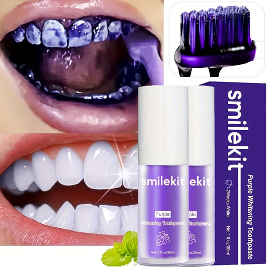 SMILEKIT Grape-Flavored Purple Whitening Toothpaste