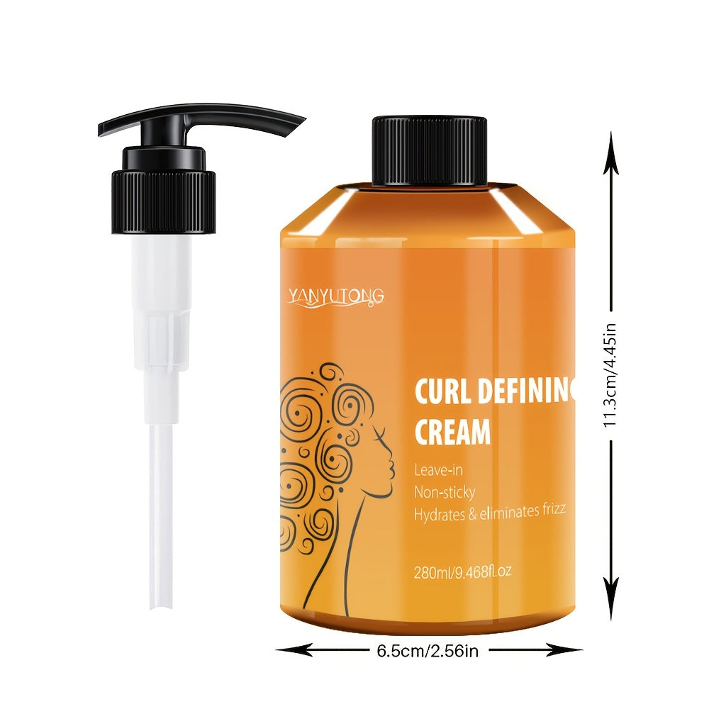1 Bottle Unisex Adult 9.47oz Argan Oil Curl Defining Cream, Hydrating & Weightless