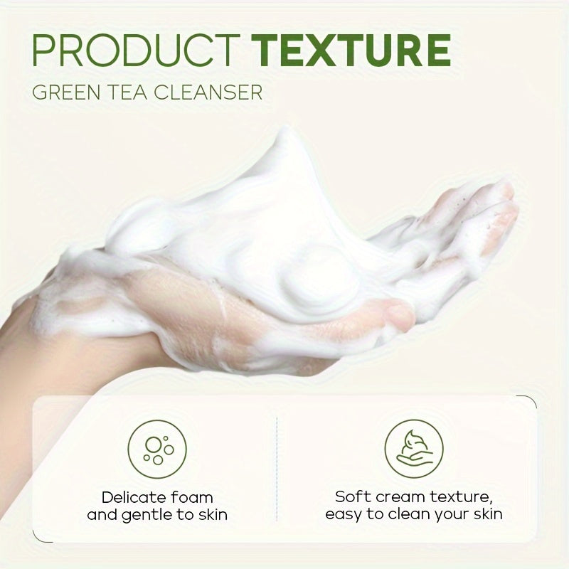 Fenyi Green Tea Soothing Face Serum Relieve Acne Cream Cleansing Pores Facial Wash