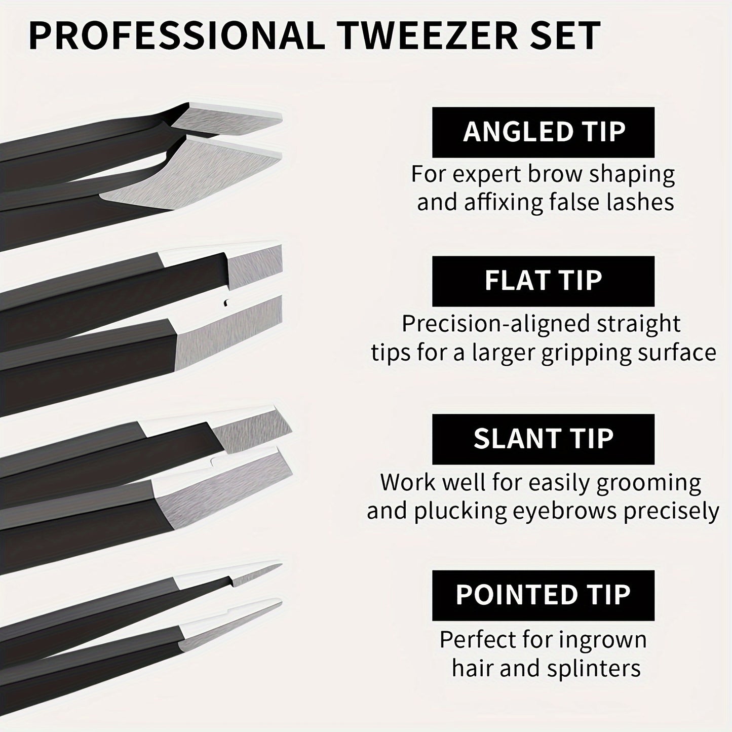 1pcs/4pcs Professional Tweezers