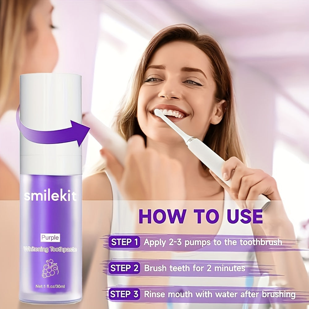 SMILEKIT Grape-Flavored Purple Whitening Toothpaste