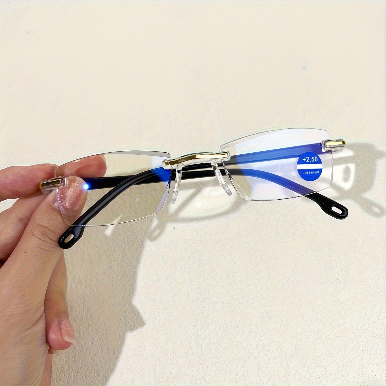 8-Pack Rimless Reading Glasses