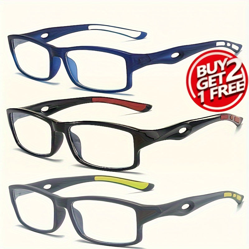 3pcs Ultra-Light Sports Hd Reading Glasses For Men & Women