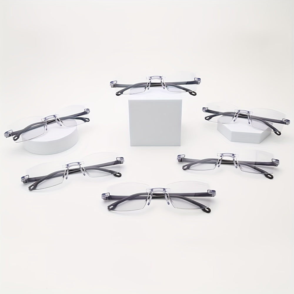 6pcs Frameless Anti-Eyestrain Reading Glasses with Cut Edges