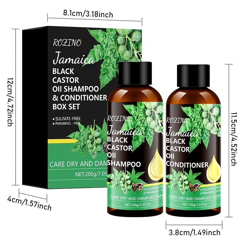 Jamaican Black Castor Oil Shampoo Conditioner Combination Set, Gentle Cleansing, Moisturizing