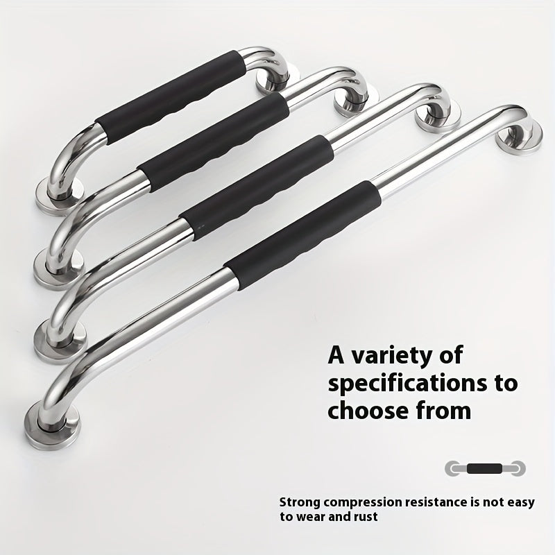 Stainless Steel Bathroom Handrail with Silicone Grip