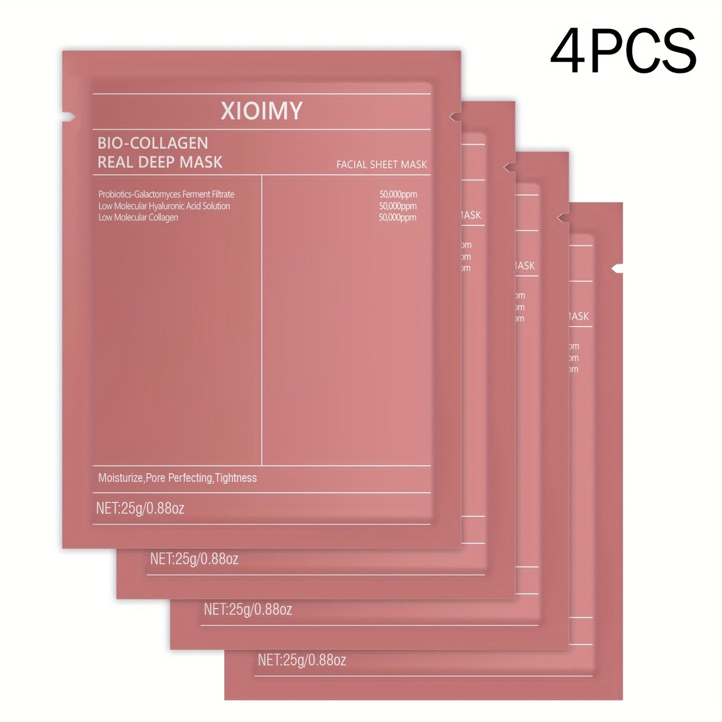 4pcs Bio Collagen Real Deep Mask