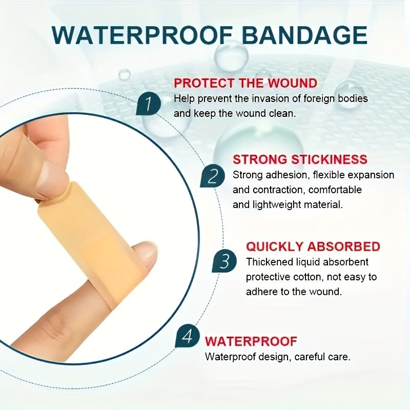50/100pcs Waterproof Bandage, Sterility Wound Care Bandage, First Aid Supplies