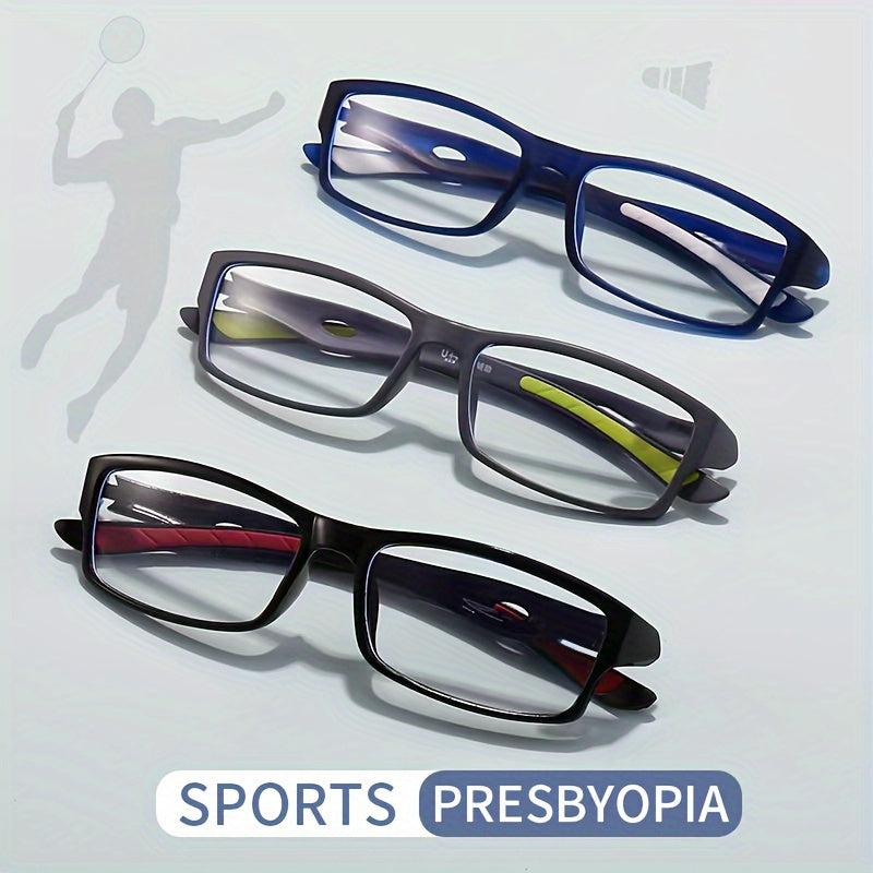 3pcs Ultra-Light Sports Hd Reading Glasses For Men & Women