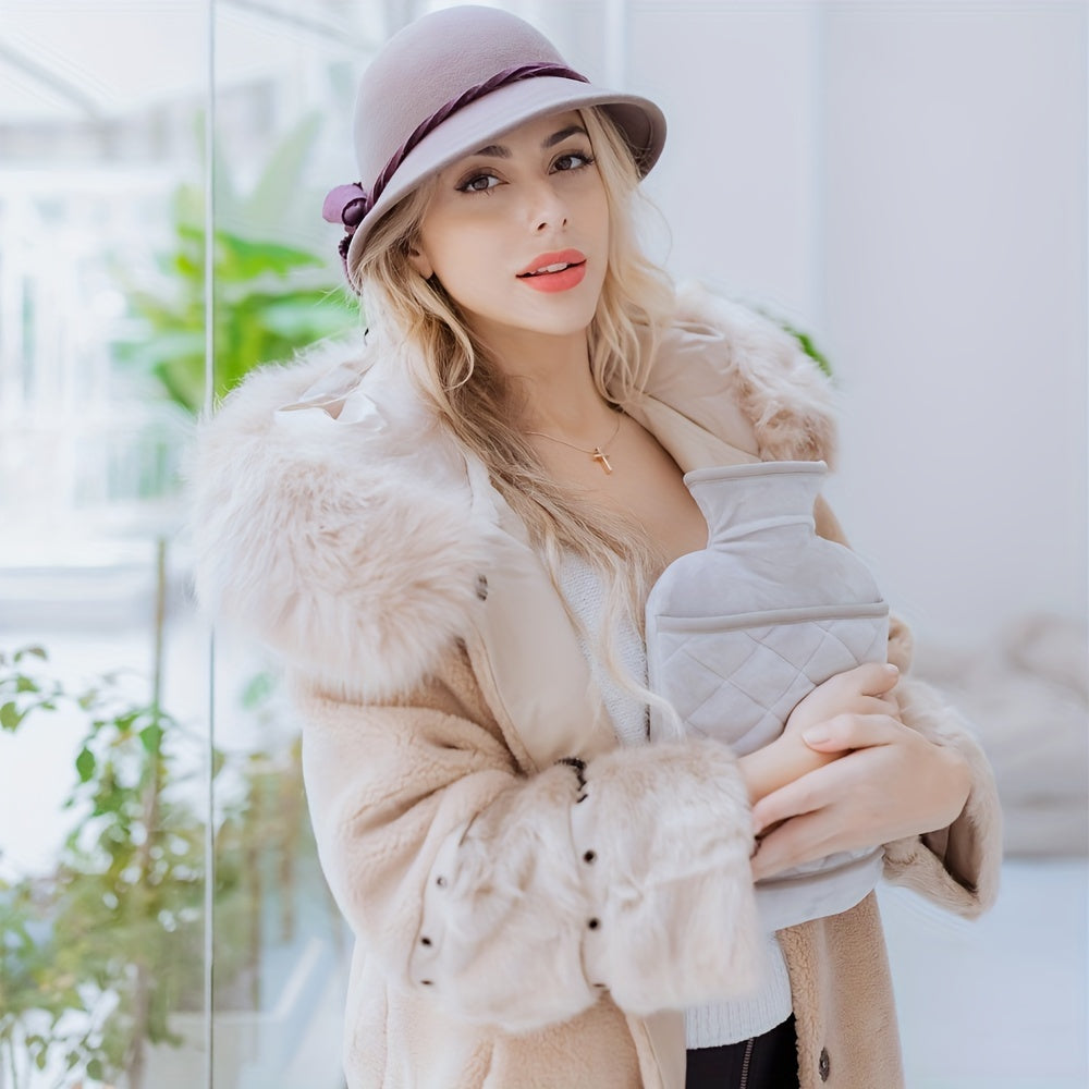 Odorless Hot Water Bottle with Soft Hand Pocket Cover