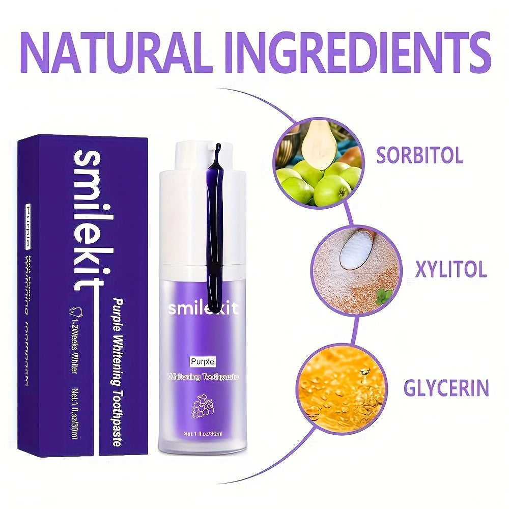SMILEKIT Grape-Flavored Purple Whitening Toothpaste