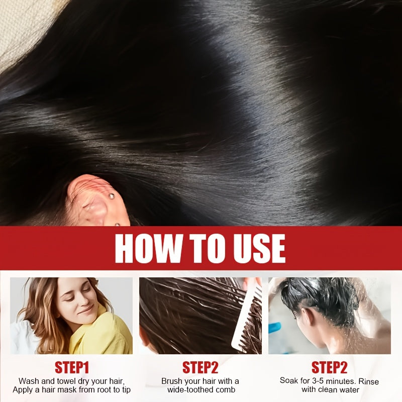 3pcs Batana Hair Care Essential Oil Set, Combined with Shampoo, Conditioner