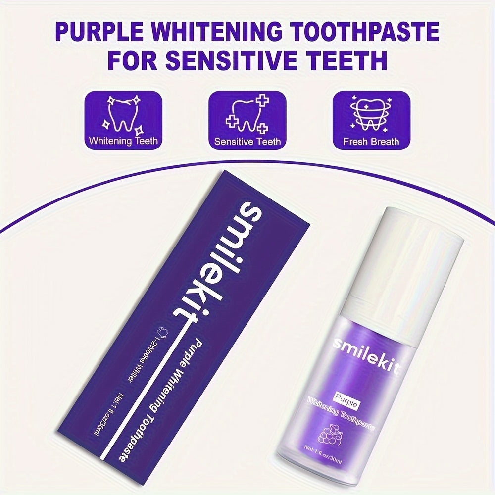 SMILEKIT Grape-Flavored Purple Whitening Toothpaste