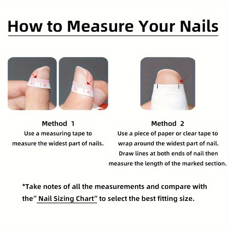 10 Pcs Handmade Press-On Nails