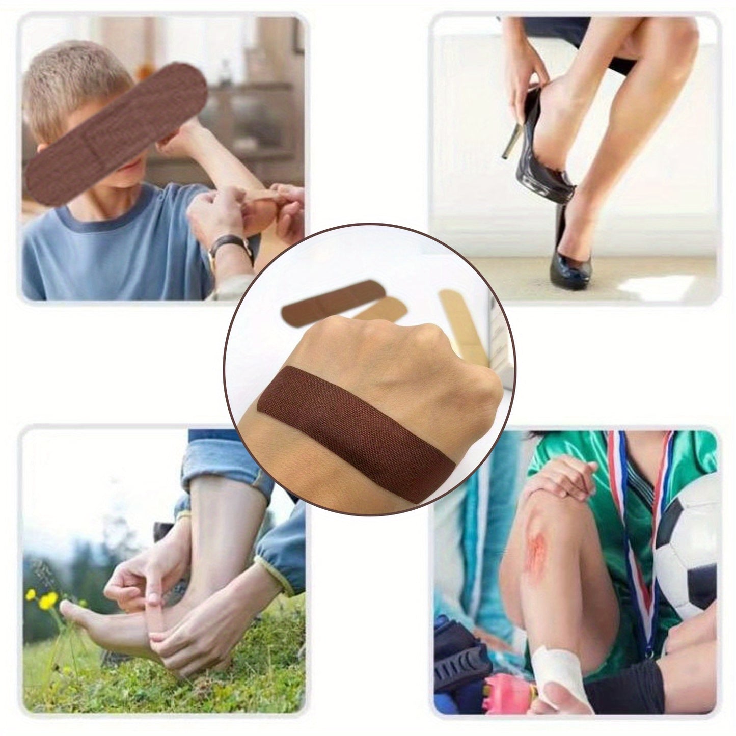 50/100 Pieces of Breathable Elastic Fabric Adhesive Bandages