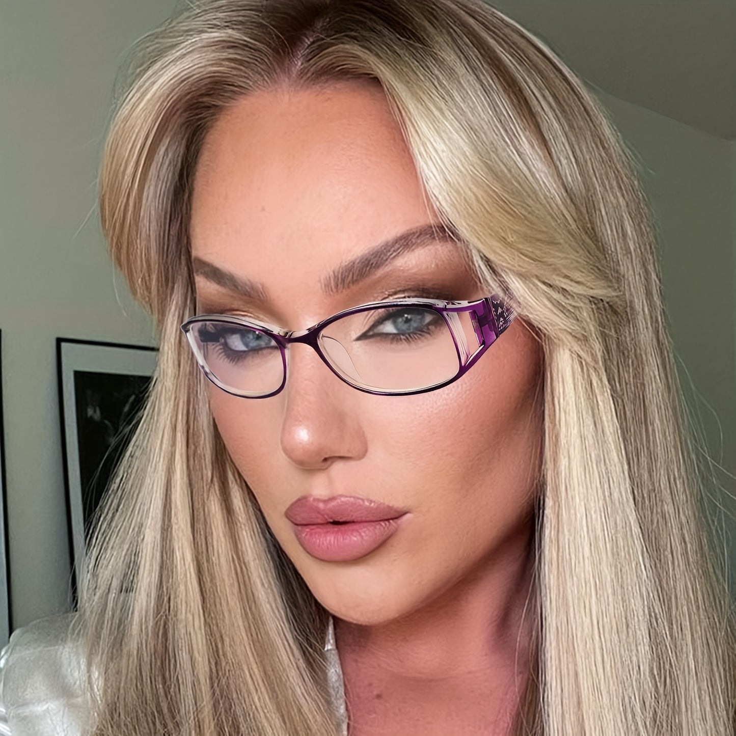 Fashionable Reading Glasses with Colorful Printed Frames