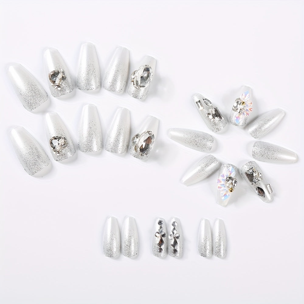24pcs Square Shape Press On Nails