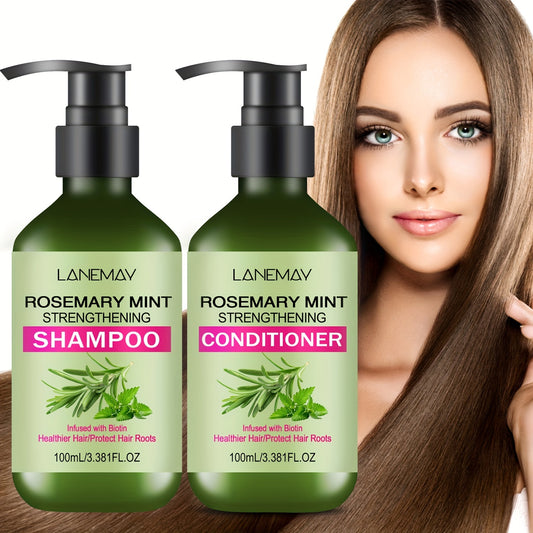 Lanemay Rosemary Mint Strengthening Shampoo and Conditioner Set, 2PCS