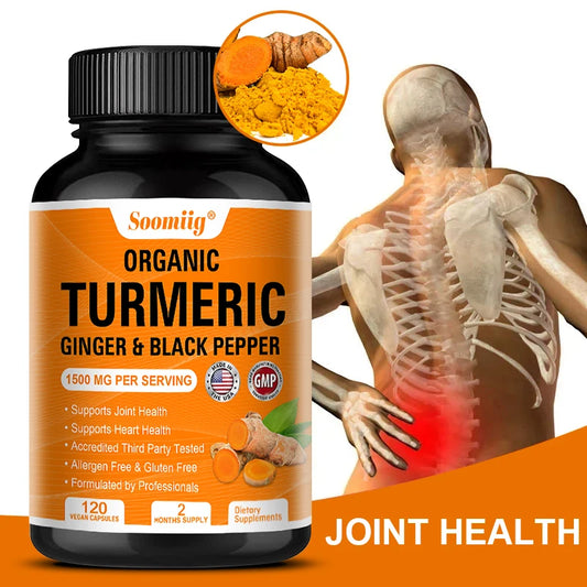 Organic Turmeric with Black Pepper, Ginger and Active Curcumin