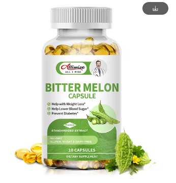 Alliwise Bitter Melon Potent Complex Extract management for Heart Blood Sugar and Cholesterol Health