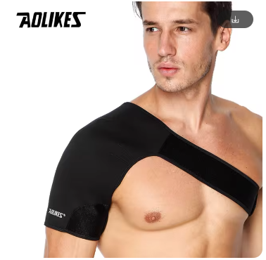 AOLIKES 1PCS Adjustable Shoulder Support Brace pad Belt Band Strap Wrap Neoprene Shoulder Compression Sleeves Back Brace Guard