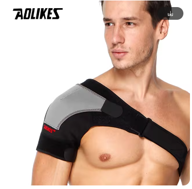 AOLIKES 1PCS Adjustable Shoulder Support Brace pad Belt Band Strap Wrap Neoprene Shoulder Compression Sleeves Back Brace Guard