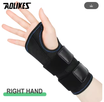 AOLIKES 1PCS Wrist Brace for Carpal Tunnel Relief Night Support,Support Hand Brace with 3 Stays,Adjustable Wrist Support Splint