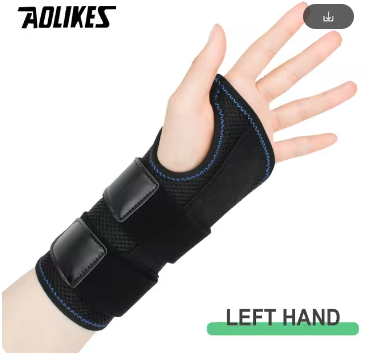 AOLIKES 1PCS Wrist Brace for Carpal Tunnel Relief Night Support,Support Hand Brace with 3 Stays,Adjustable Wrist Support Splint