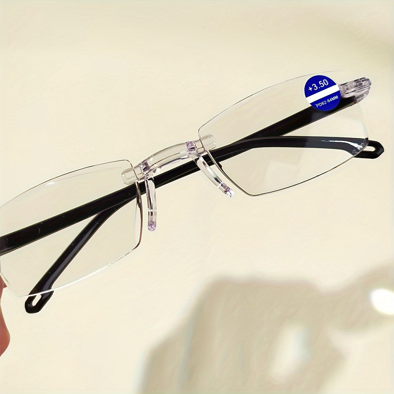 3-Pack Rimless Reading Glasses with Blue Light Filter