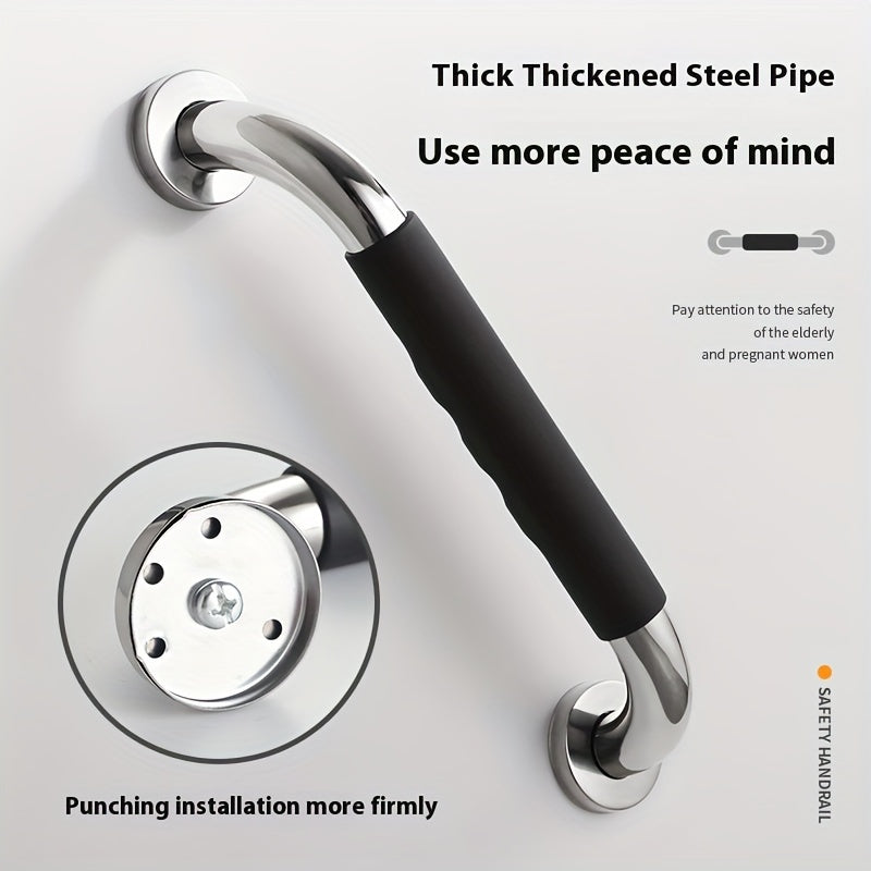 Stainless Steel Bathroom Handrail with Silicone Grip