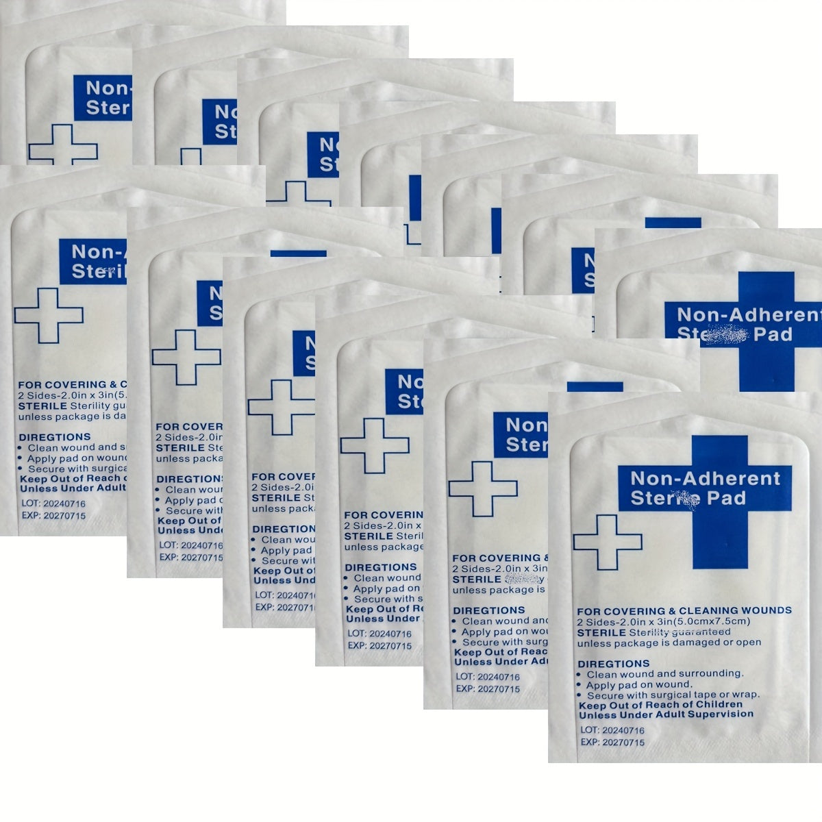 30PCS Non-Adhesive Sterile Non-Woven Pads