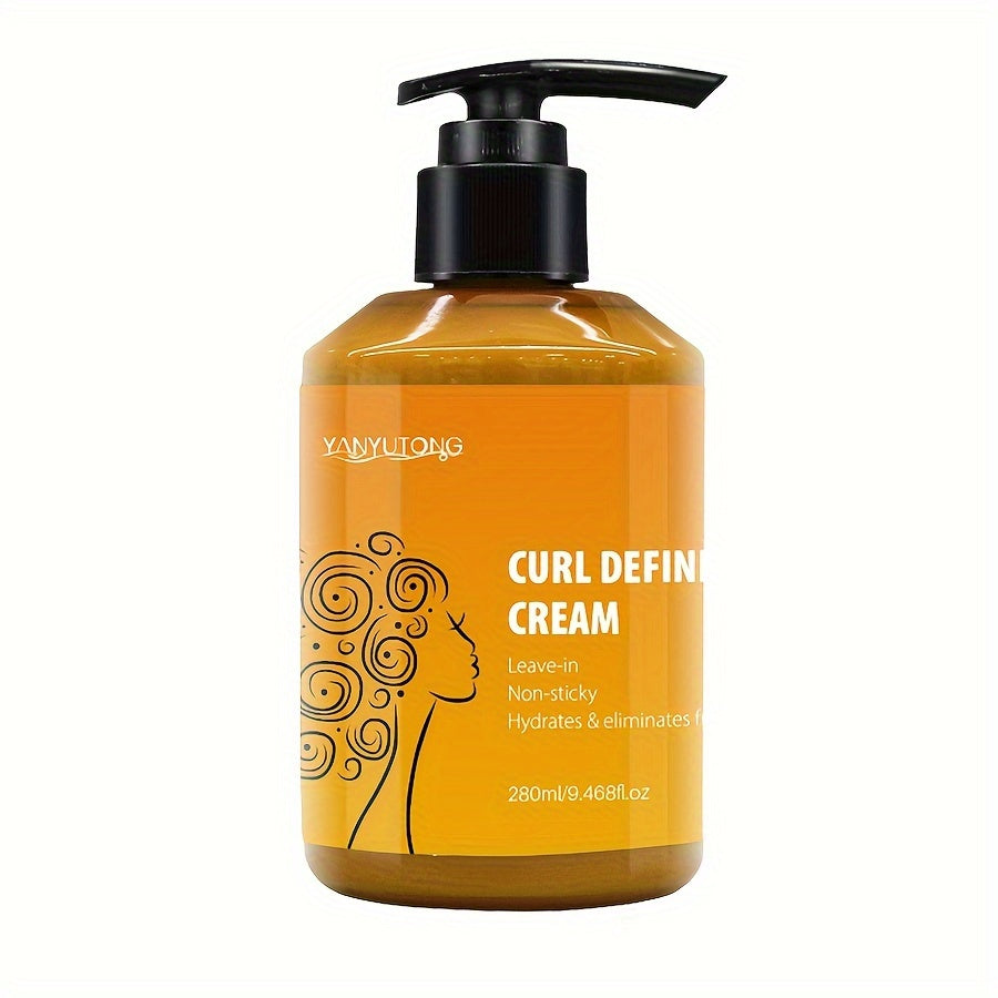 1 Bottle Unisex Adult 9.47oz Argan Oil Curl Defining Cream, Hydrating & Weightless